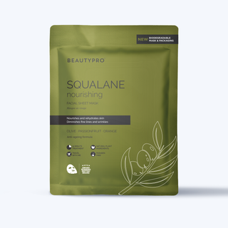 BEAUTYPRO Squalane Nourishing Sheet Mask, 100% Biodegradable, Vegan