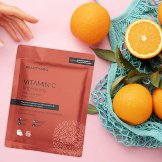 BEAUTYPRO,VITAMIN C Brightening Sheet Mask - 100% Biodegradable,mask,,Skin-Nomad