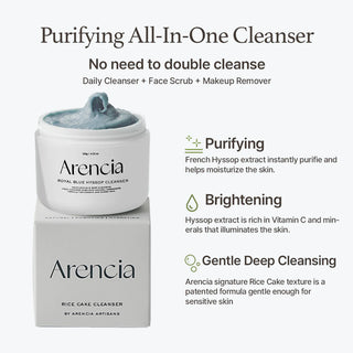 ARENCIA,Blue Hyssop Rice Mochi Cleanser,8809562191070,Facial Cleansers,Skin-Nomad