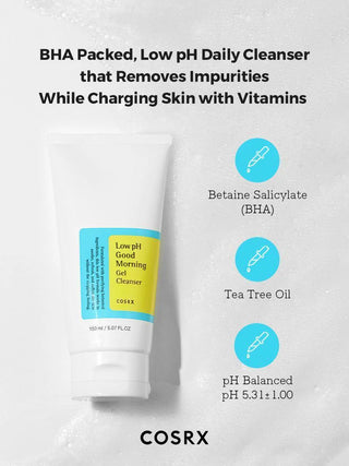 COSRX,Low pH Good Morning Gel Cleanser,Facial Cleansers,Skin-Nomad