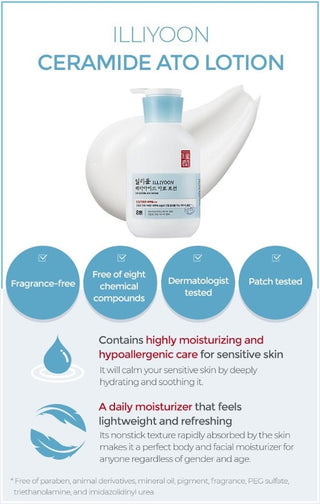 ILLIYOON,Ceramide Ato Lotion,Lotions & moisturisers,Skin-Nomad