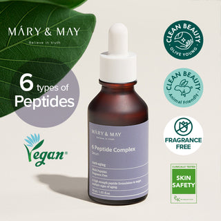 Mary&May,6 Peptide Complex Serum,8809670680824,Face Serums,Skin-Nomad
