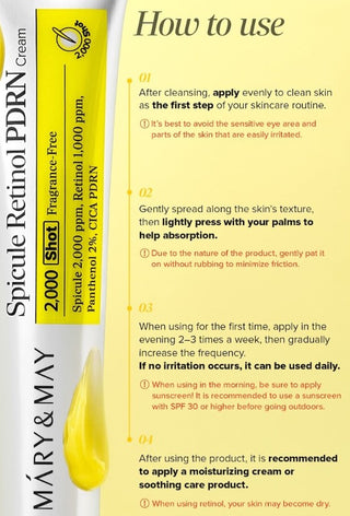 Mary&May,Spicule Retinol PDRN Cream,Lotions & moisturisers,Skin-Nomad