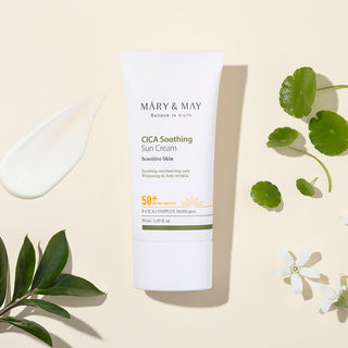 Mary&May,CICA Soothing Sun Cream SPF50+,8809670681609,Sunscreen,Skin-Nomad
