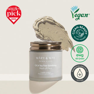 Mary&May,CICA Tea Tree Soothing Wash off Pack,8809670681579,Skin Care Masks & Peels,Skin-Nomad