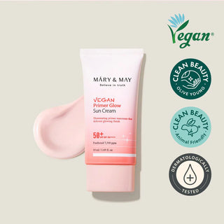 Mary&May,Vegan Primer Glow Sun Cream SPF50+,8809670682019,Sunscreen,Skin-Nomad
