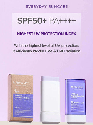 Mary&May,Vegan Peptide Bakuchiol Sun Stick SPF50+,8809670682033,Sunscreen,Skin-Nomad
