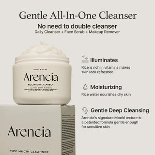 ARENCIA,RICE MUCIN CLEANSER,cleanser,8809562191674,Skin-Nomad